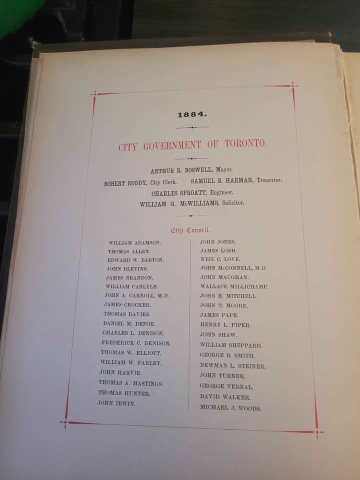 Memorial Volume - City of Toronto - 1884 Numbered Vintage