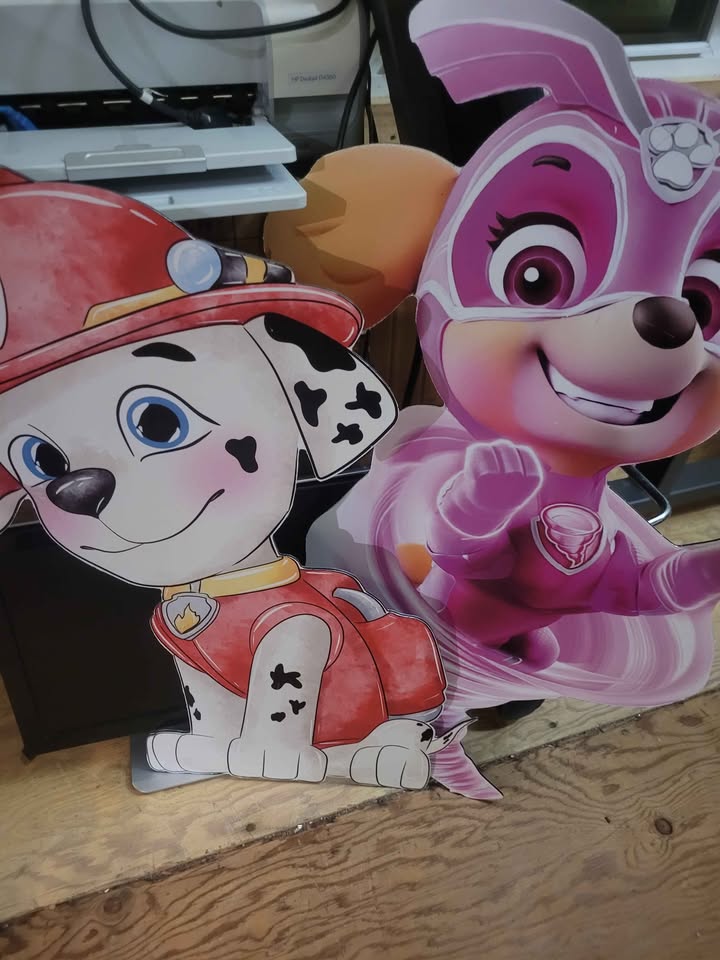12 Paw Patrol and Peppa pig Aluminum CNC cut outs